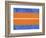 Blue and Orange Abstract Theme 4-NaxArt-Framed Art Print