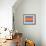 Blue and Orange Abstract Theme 4-NaxArt-Framed Art Print displayed on a wall