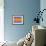 Blue and Orange Abstract Theme 4-NaxArt-Framed Art Print displayed on a wall