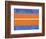 Blue and Orange Abstract Theme 4-NaxArt-Framed Art Print