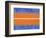 Blue and Orange Abstract Theme 4-NaxArt-Framed Art Print