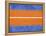 Blue and Orange Abstract Theme 4-NaxArt-Framed Stretched Canvas