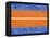 Blue and Orange Abstract Theme 4-NaxArt-Framed Stretched Canvas