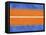 Blue and Orange Abstract Theme 4-NaxArt-Framed Stretched Canvas