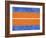 Blue and Orange Abstract Theme 4-NaxArt-Framed Art Print