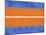 Blue and Orange Abstract Theme 4-NaxArt-Mounted Art Print