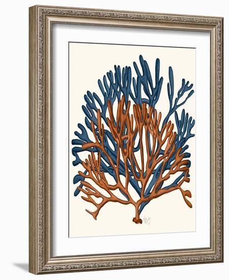 Blue and Orange Corals a-Fab Funky-Framed Art Print