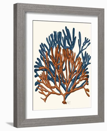 Blue and Orange Corals a-Fab Funky-Framed Art Print