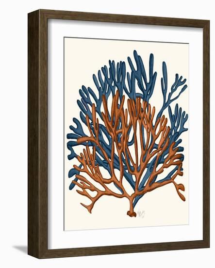 Blue and Orange Corals a-Fab Funky-Framed Art Print