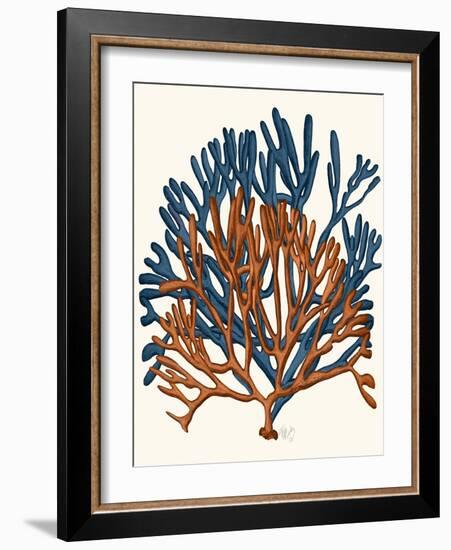 Blue and Orange Corals a-Fab Funky-Framed Art Print