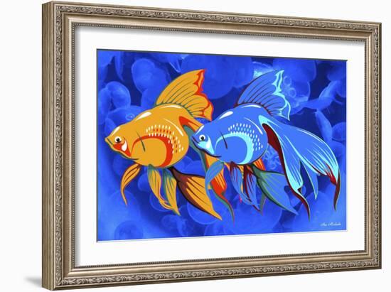 Blue And Orange Fish-Ata Alishahi-Framed Giclee Print