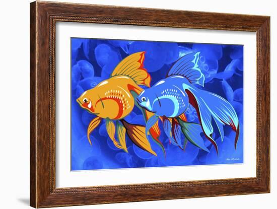 Blue And Orange Fish-Ata Alishahi-Framed Giclee Print