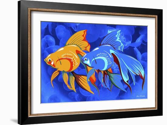 Blue And Orange Fish-Ata Alishahi-Framed Giclee Print