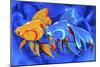 Blue And Orange Fish-Ata Alishahi-Mounted Giclee Print