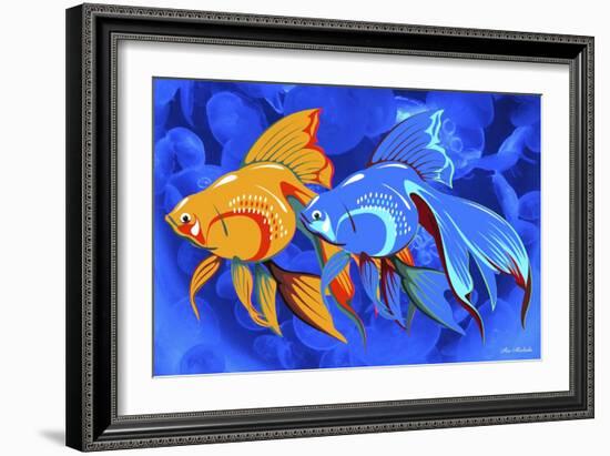 Blue And Orange Fish-Ata Alishahi-Framed Giclee Print