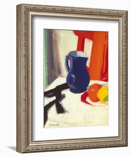 Blue And Orange-Francis Cadell-Framed Art Print