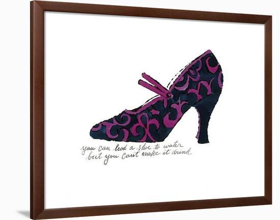 Blue and Pink Shoe, c.1955-Andy Warhol-Framed Giclee Print