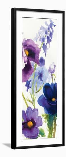 Blue and Purple Mixed Garden I Panel II-Shirley Novak-Framed Art Print