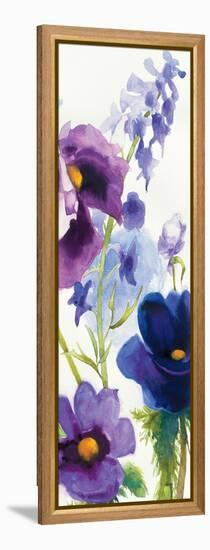 Blue and Purple Mixed Garden I Panel II-Shirley Novak-Framed Stretched Canvas