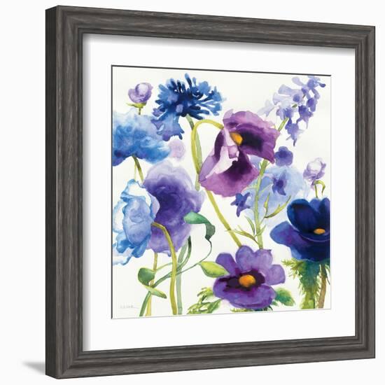 Blue and Purple Mixed Garden I-Novak Shirley-Framed Art Print