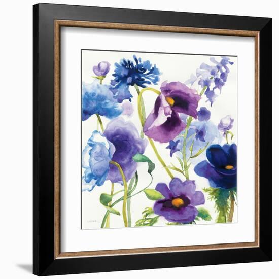 Blue and Purple Mixed Garden I-Novak Shirley-Framed Art Print