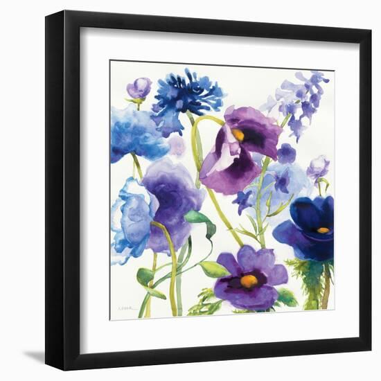 Blue and Purple Mixed Garden I-Novak Shirley-Framed Art Print