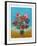 Blue and Red Flowers-Henri Westel-Framed Limited Edition