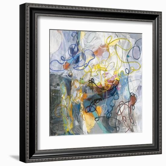 Blue and Sienna Abstract-Danhui Nai-Framed Art Print