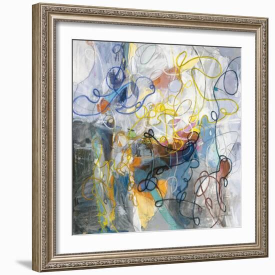 Blue and Sienna Abstract-Danhui Nai-Framed Art Print