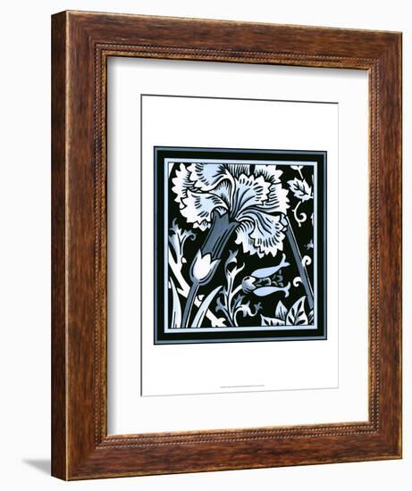 Blue and White Floral Motif I-Vision Studio-Framed Art Print