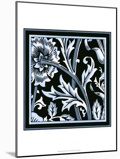 Blue and White Floral Motif IV-Vision Studio-Mounted Art Print