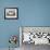 Blue and White House, Whippet and Gulls-Sophie Harding-Framed Giclee Print displayed on a wall