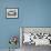 Blue and White House, Whippet and Gulls-Sophie Harding-Framed Giclee Print displayed on a wall