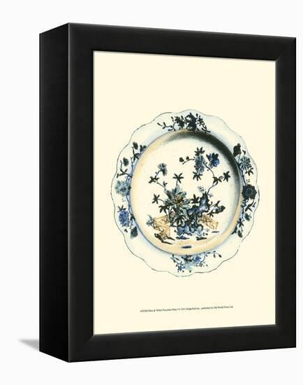 Blue and White Porcelain Plate I-null-Framed Stretched Canvas