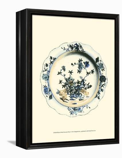 Blue and White Porcelain Plate I-null-Framed Stretched Canvas