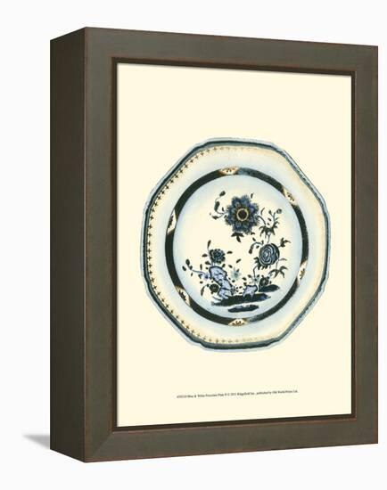 Blue and White Porcelain Plate II-null-Framed Stretched Canvas