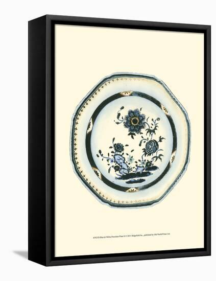 Blue and White Porcelain Plate II-null-Framed Stretched Canvas