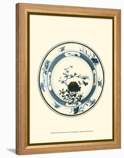 Blue and White Porcelain Plate III-null-Framed Stretched Canvas