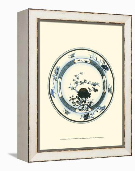 Blue and White Porcelain Plate III-null-Framed Stretched Canvas