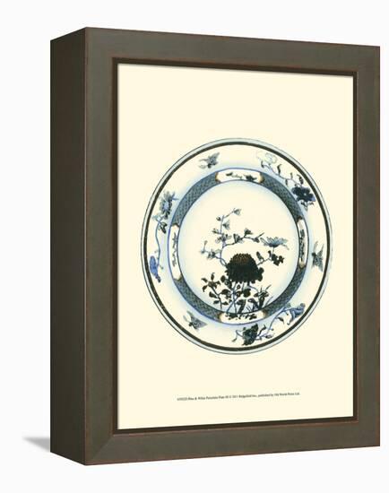 Blue and White Porcelain Plate III-null-Framed Stretched Canvas