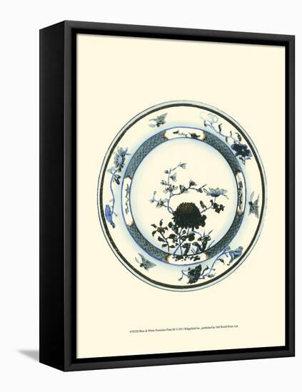 Blue and White Porcelain Plate III-null-Framed Stretched Canvas