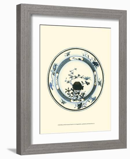 Blue and White Porcelain Plate III-null-Framed Premium Giclee Print