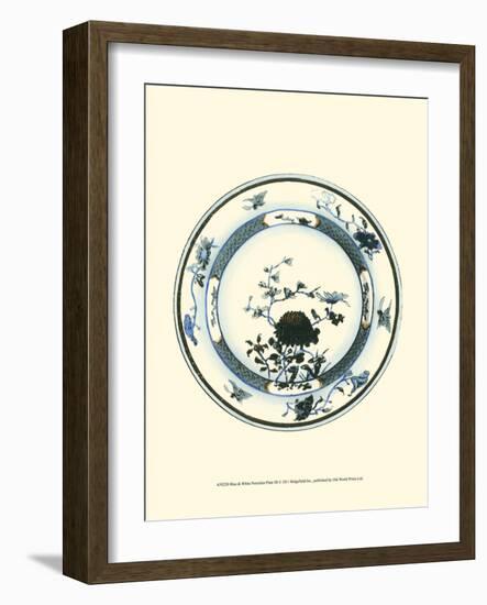 Blue and White Porcelain Plate III-null-Framed Art Print