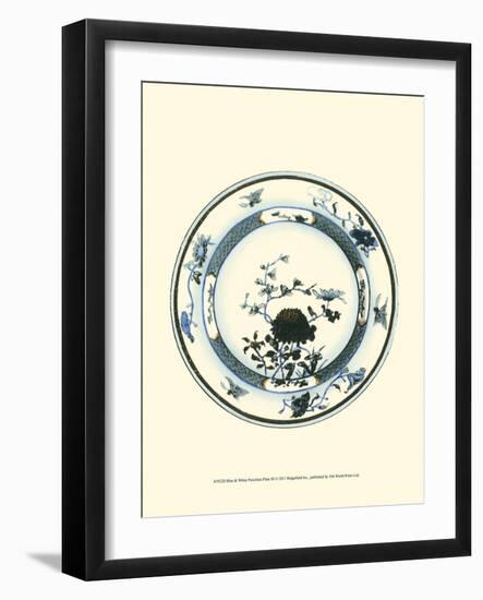 Blue and White Porcelain Plate III-null-Framed Art Print