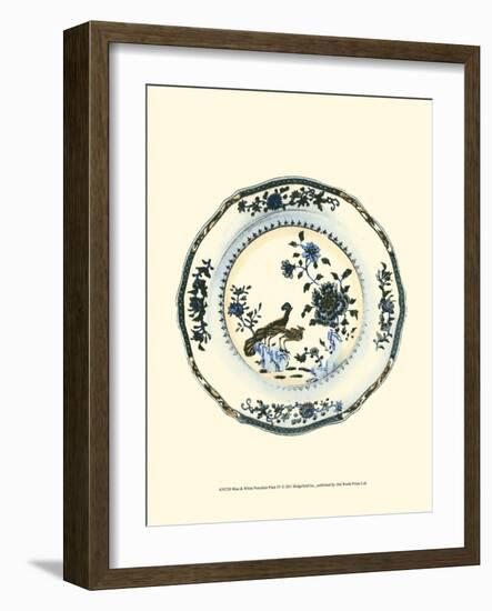 Blue and White Porcelain Plate IV-null-Framed Art Print