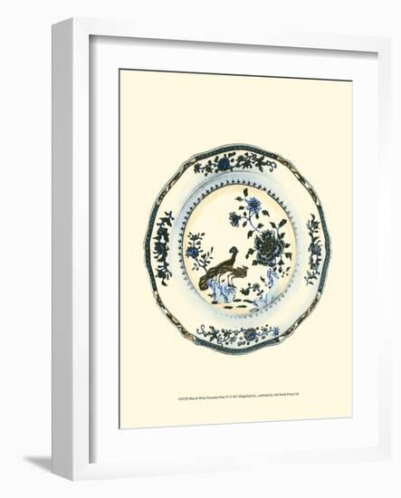 Blue and White Porcelain Plate IV-null-Framed Art Print