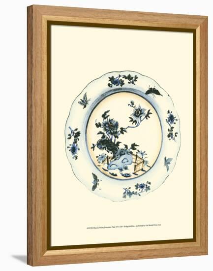 Blue and White Porcelain Plate VI-null-Framed Stretched Canvas