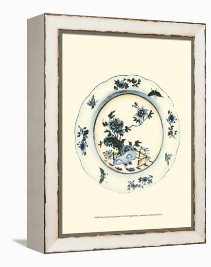 Blue and White Porcelain Plate VI-null-Framed Stretched Canvas