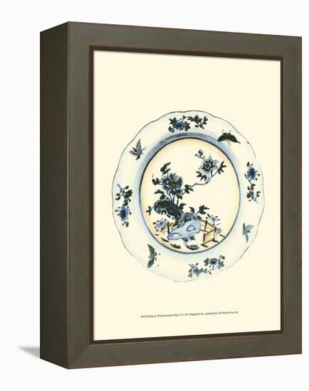 Blue and White Porcelain Plate VI-null-Framed Stretched Canvas