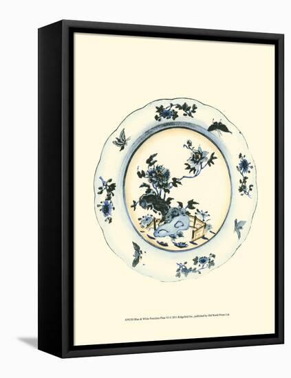 Blue and White Porcelain Plate VI-null-Framed Stretched Canvas